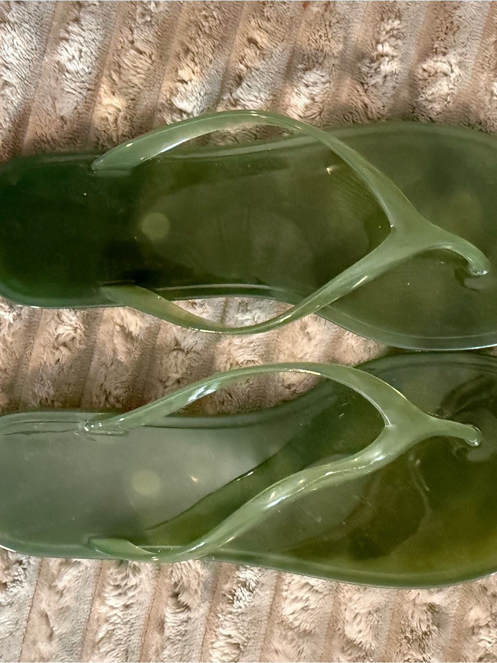 Jeffrey Campbell Jelly Sandals - 9, Khaki (Green), Worn Once! - Picture 3 of 4